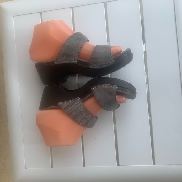 Dansko grey blue iridescent leather slip on clog size 5.5-6 (European 36) - Picture 5 of 14